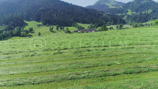 Agricultural footage of tractor in the field